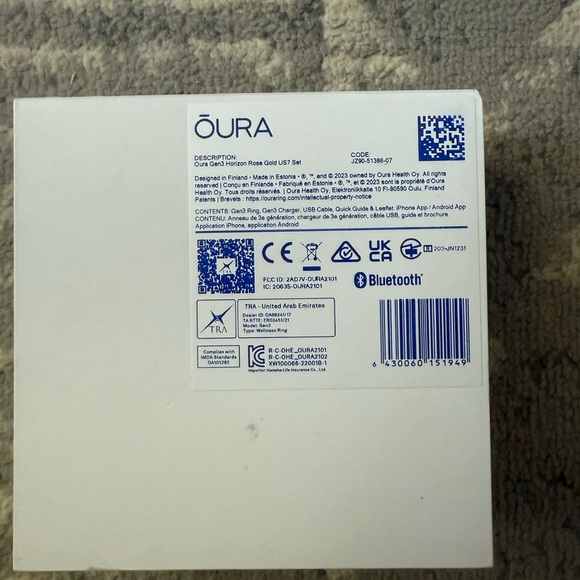 Oura Rose Gold Smart Ring size 7 - Picture 5 of 8